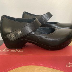 Dansko Black Leather Mary Janes